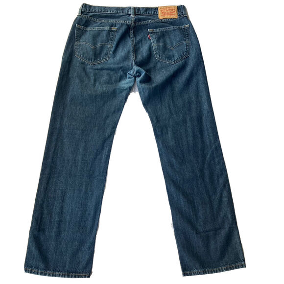 Levi's 559 Jeans Size 36x34 Mens Mid Rise Straight Leg Dark Wash Blue Denim - Picture 8 of 15